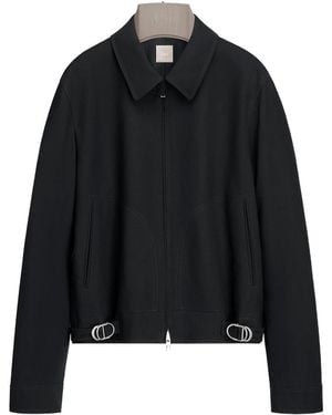 Dior Zipped Jacket With Cd Buckles - Black