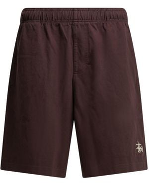 Stussy Stüssy Logo Elastic-Waist Shorts - Purple