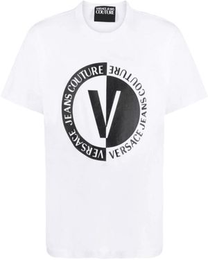 Versace Jeans Couture Item O-Neck Short-Sleeved T-Shirt - White