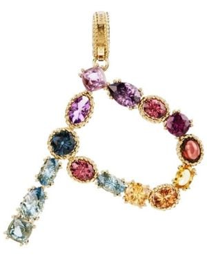 Dolce & Gabbana 18Kt P Letter Gemstone Pendant - Multicolour