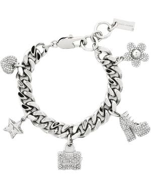 Marc Jacobs The Pavé Mini Icon Embellished Bracelet - White