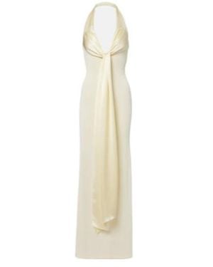 AYA MUSE Nayra Cotton And Silk Blend Maxi Dress - White