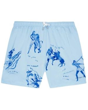 Maison Labiche Ulysse Printed Swim Shorts - Blue
