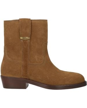 Isabel Marant Minimalist Suede Ankle Boots - Brown