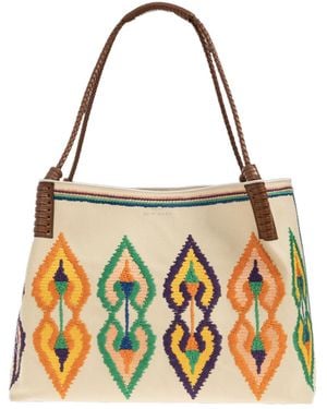 Etro Libra Embroidered Tote Bag - Metallic