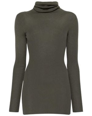 Rick Owens Ribbed Turtleneck Sweater - Green