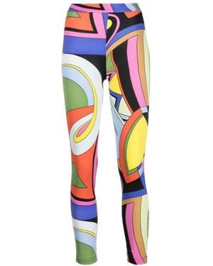 Moschino Abstract Printed Leggings - Blue