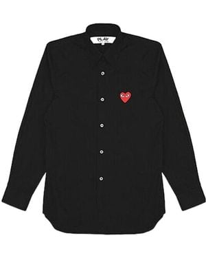 COMME DES GARÇONS PLAY Heart-Patch Cotton Shirt - Black