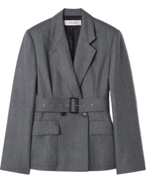 Lanvin Long-Sleeved Suit Jacket - Grey