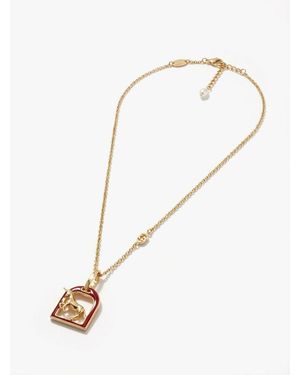 Gucci Horse-Inspired Pendant Charm Necklace - White