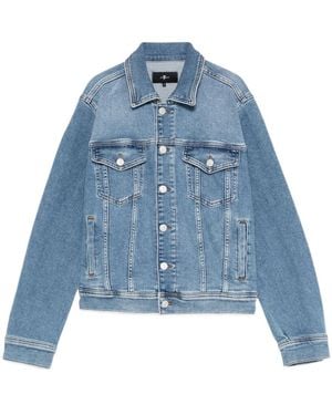 Blue Seven Adi Trucker Jacket - Blue