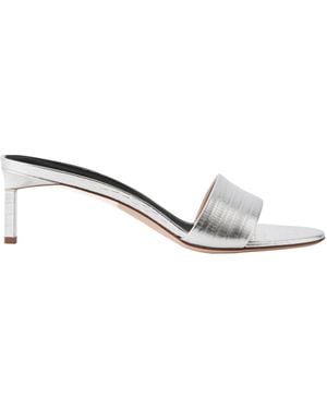 Tom Ford Metallic-Finish Leather Sandals - White