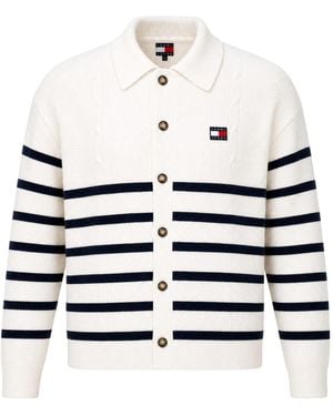 Tommy Hilfiger Long-Sleeve Knitted Cardigan - White