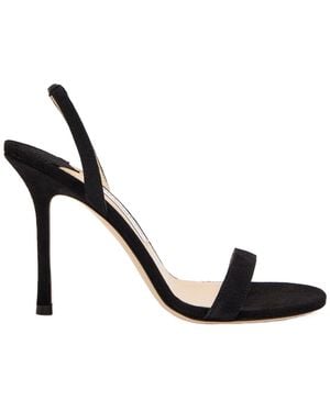 Jimmy Choo Suede Heeled Sandals - Metallic