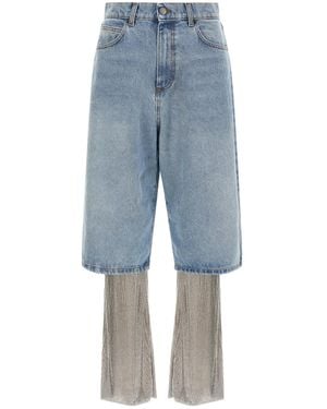 GIUSEPPE DI MORABITO Embellished Layered Jeans - Blue