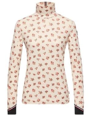 Moncler Floral Print Turtleneck - Natural