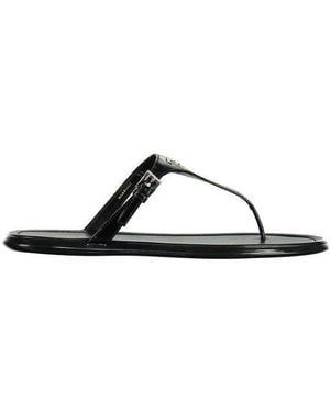 Prada Logo Sandals - Brown