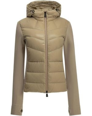 Moncler Down Zip-Up Hoodie - Green