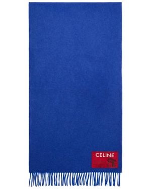 Celine Cashmere Wool Scarf - Blue