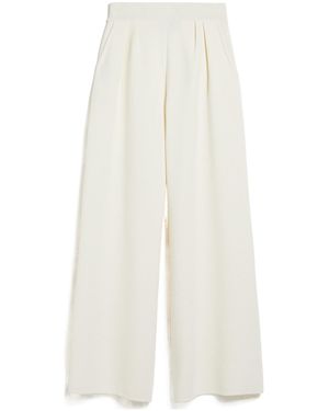Max Mara High Waist Wide Leg Pants - White