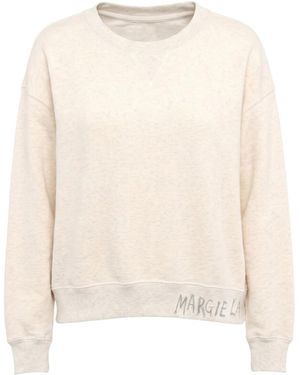 Maison Margiela Simple Solid-Color Sweatshirt - Natural