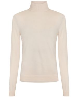 BOSS Baldebert E Turtle Neck Sweater - White
