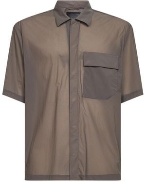 Herno Oversized Short Sleeve Shirt - Brown