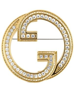 Gucci Blondie Crystal Brooch - Metallic