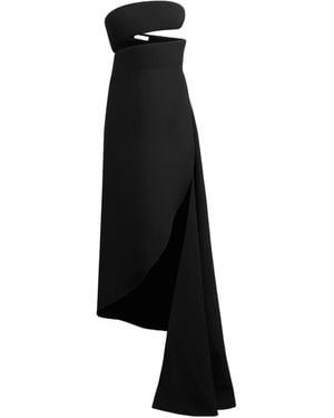 Alaïa Alaïa Strapless Fluid Spiral Dress - Black