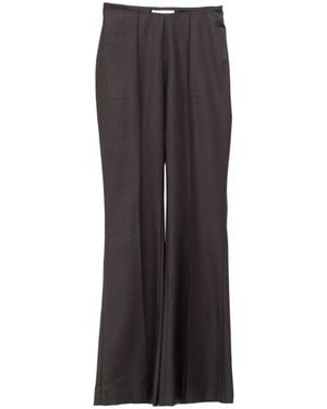 Frankie Shop Glen-Plaid Pleated Trousers - Brown