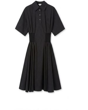 Loewe Knee-Length Poplin Dress - Black
