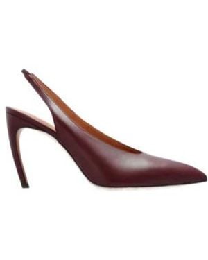 The Attico 11Mm Slingback Pointed-Toe Pumps - Brown