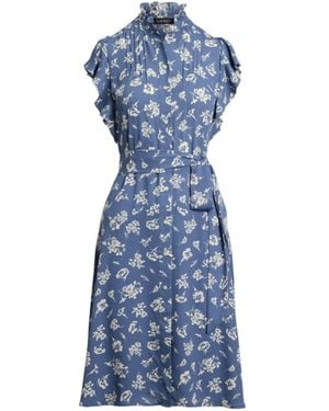 Ralph Lauren Floral Belted Dress - Blue