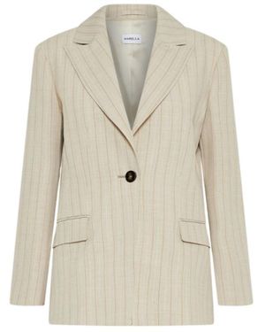 Marella Stretch Canvas Blazer - Natural