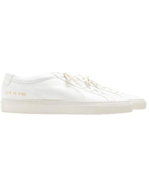 Common Projects Logo Sneakers - White