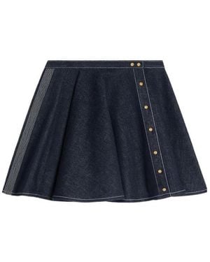 Celine Peplum Skirt - Blue