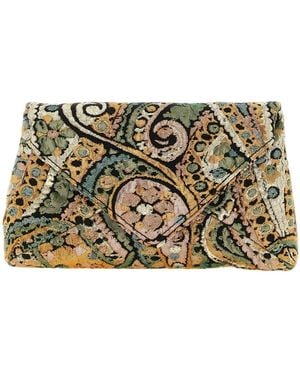 Dries Van Noten Patterned Clutch Bag - Metallic