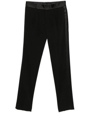 Giorgio Armani Side Striped Casual Trousers - Black