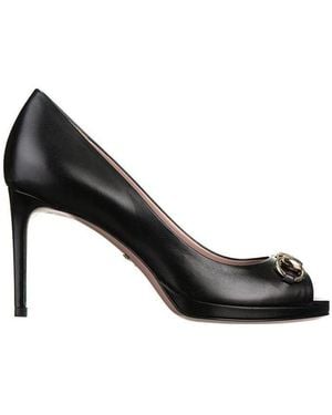 Gucci Logo Open-Toed Sandals - Black