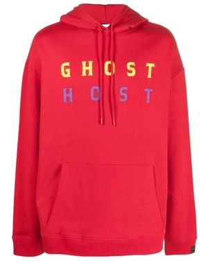 Raf Simons Ghost Host-Print Hoodie - Red