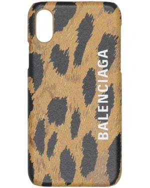 Balenciaga Leopard Print Phone Case - Multicolor