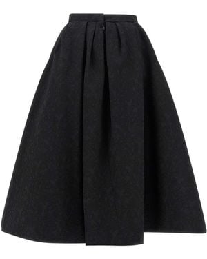 Carolina Herrera Jacquard Midi Skirt - Black