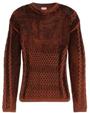 DIESEL Rib-Knit Pullover - Brown
