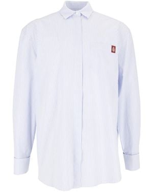 Dondup Striped Long-Sleeve Shirt - White
