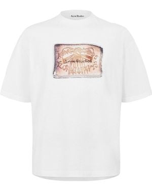 Acne Studios Label Oversized T-Shirt - White