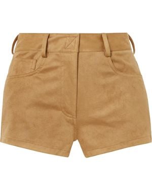 Norma Kamali High-Waisted Shorts - Natural