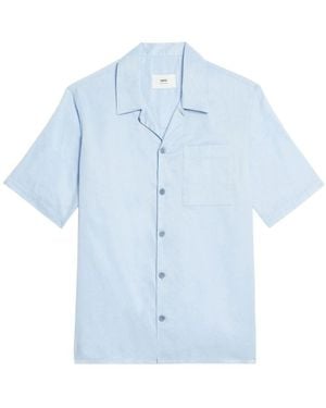 Ami Paris Front Pocket Short Sleeve Shirt - Blue