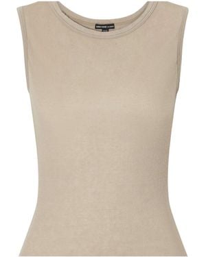 James Perse Ribbed Cotton And Cashmere-Blend Tank - Natural