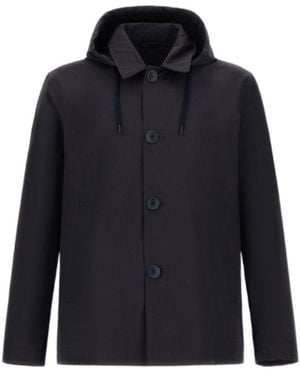 Herno Hooded Jacket - Blue