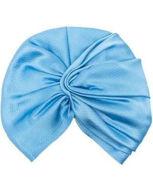 Jennifer Behr Twisted Satin Turban - Blue
